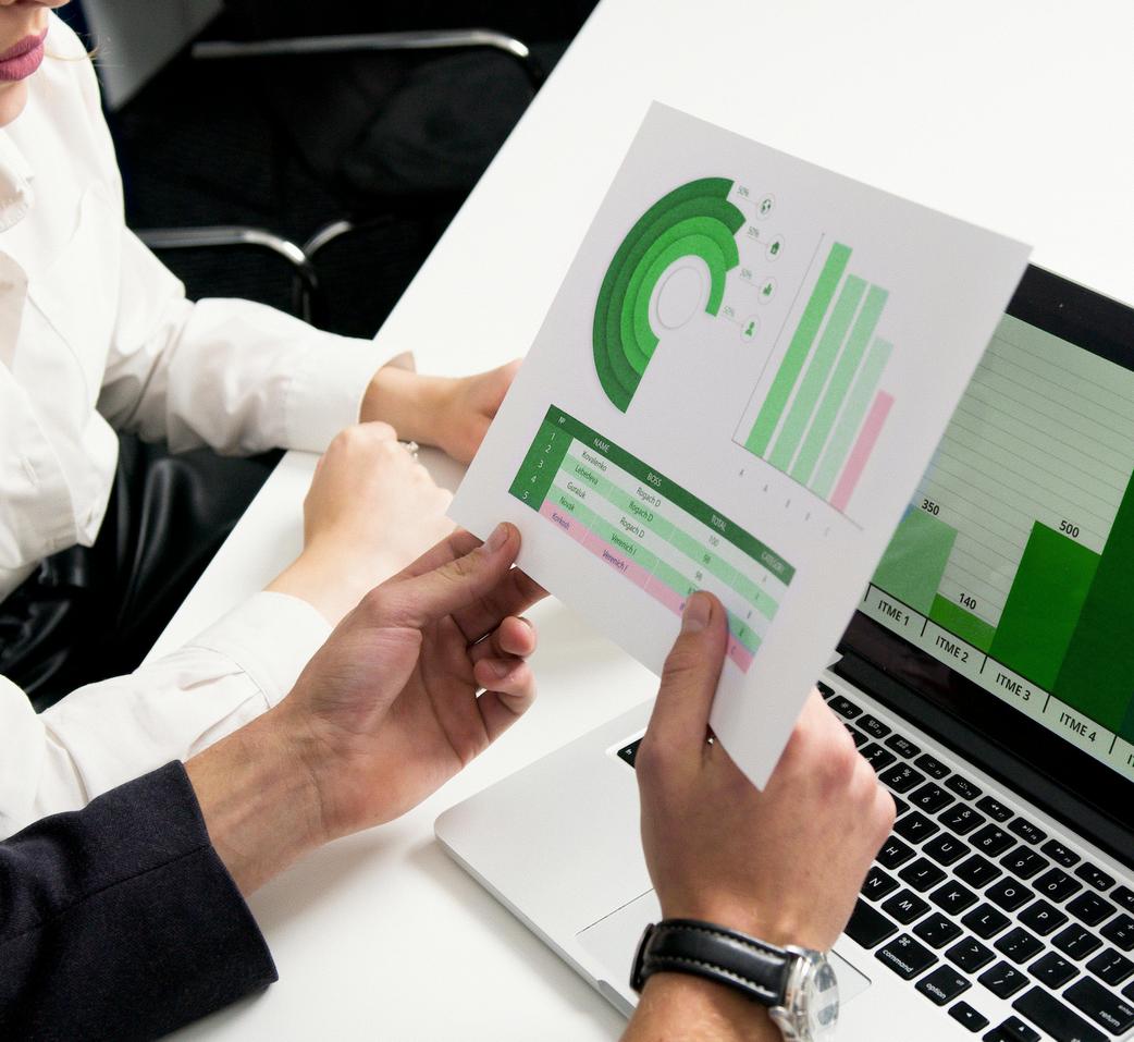 man and woman working in an office